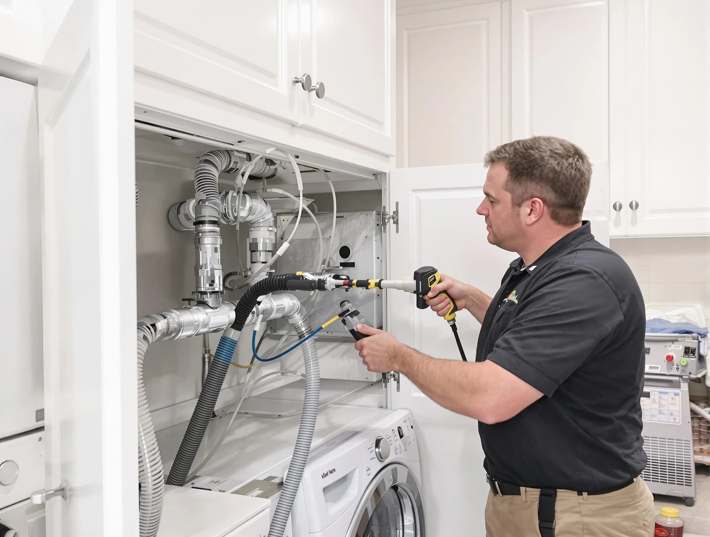 Elk Ridge Dryer Vent Cleaning professional removing severe blockage from a clogged dryer vent in Elk Ridge