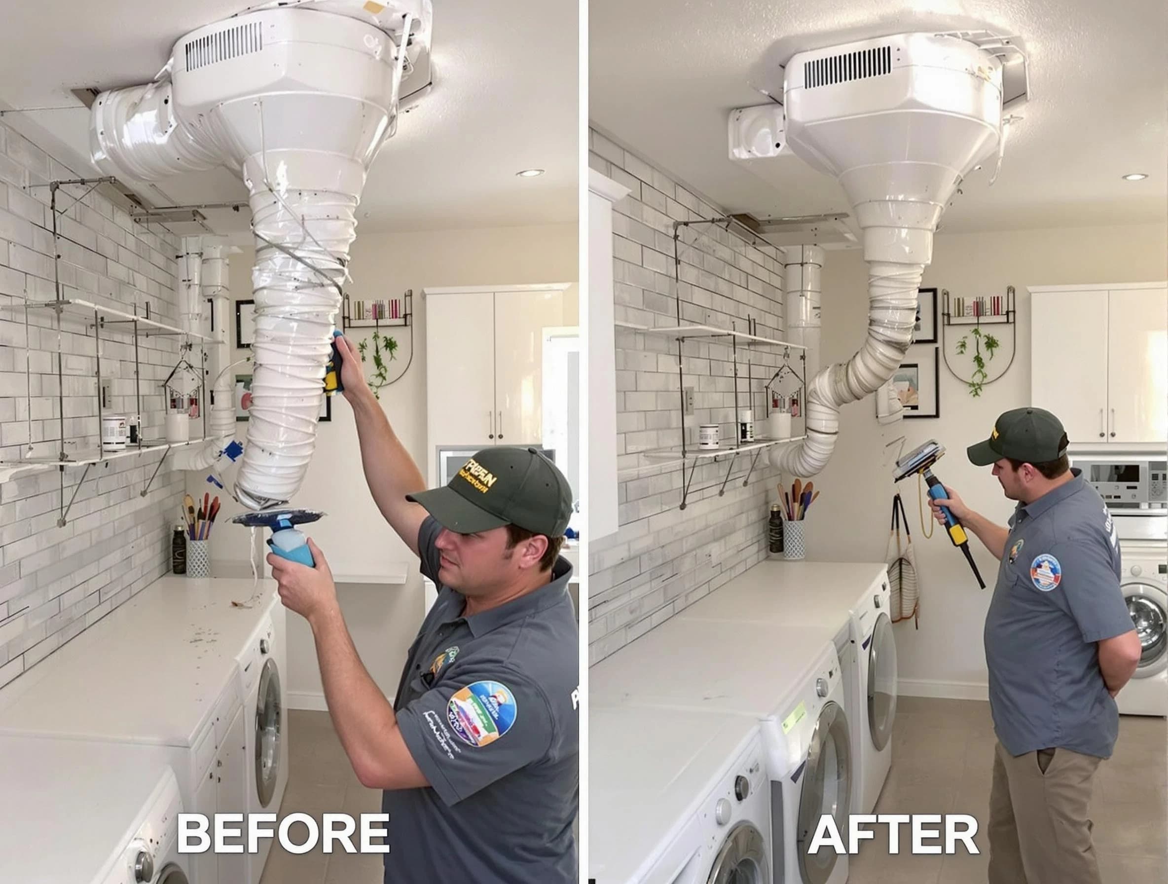Professional dryer exhaust vent cleaning by Elk Ridge Dryer Vent Cleaning in Elk Ridge