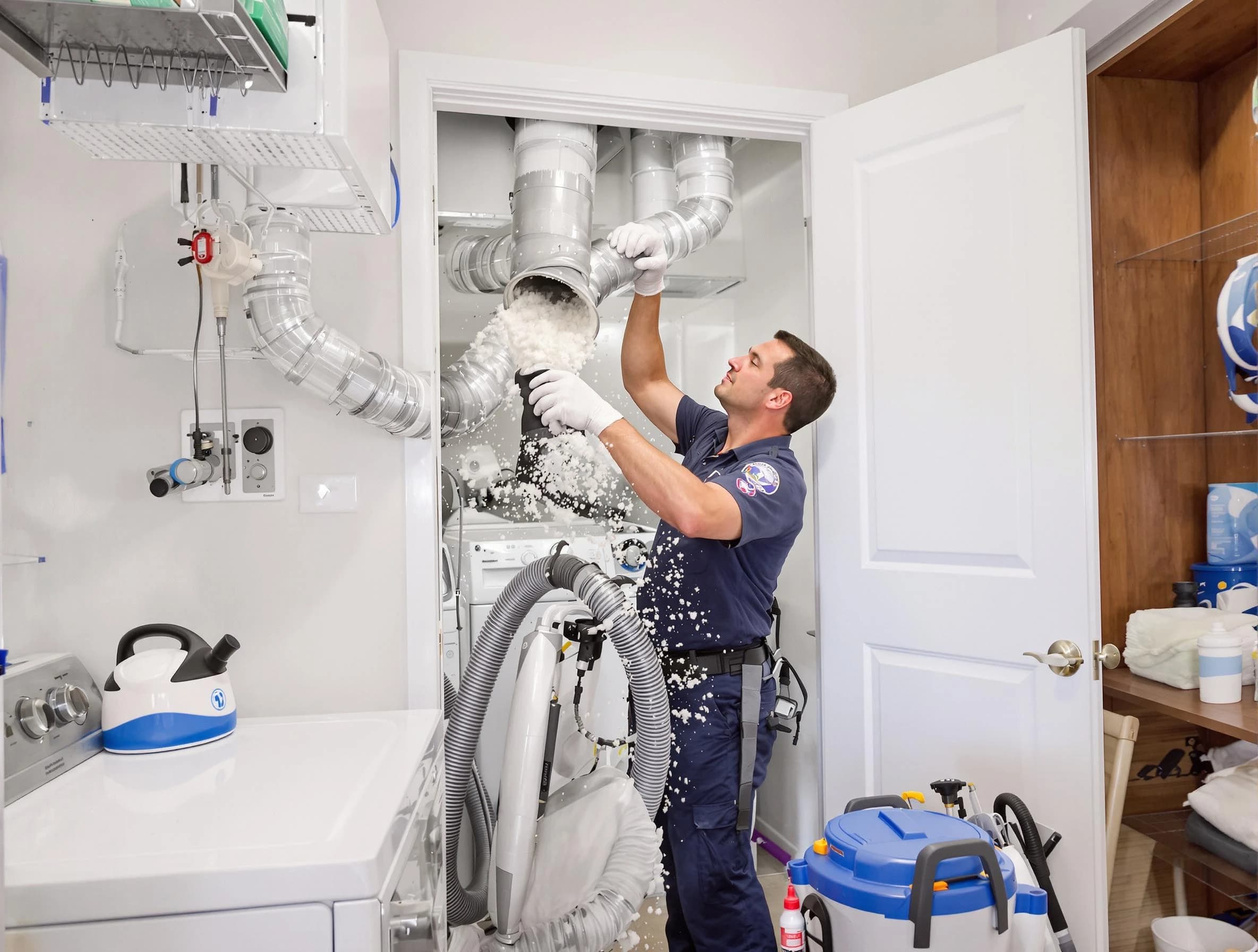 Elk Ridge Dryer Vent Cleaning technician delivering thorough residential dryer vent cleaning service in Elk Ridge